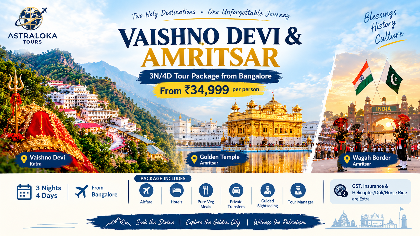 Vaishno Devi Amritsar Tour Package: 4-Day Plan (2026)