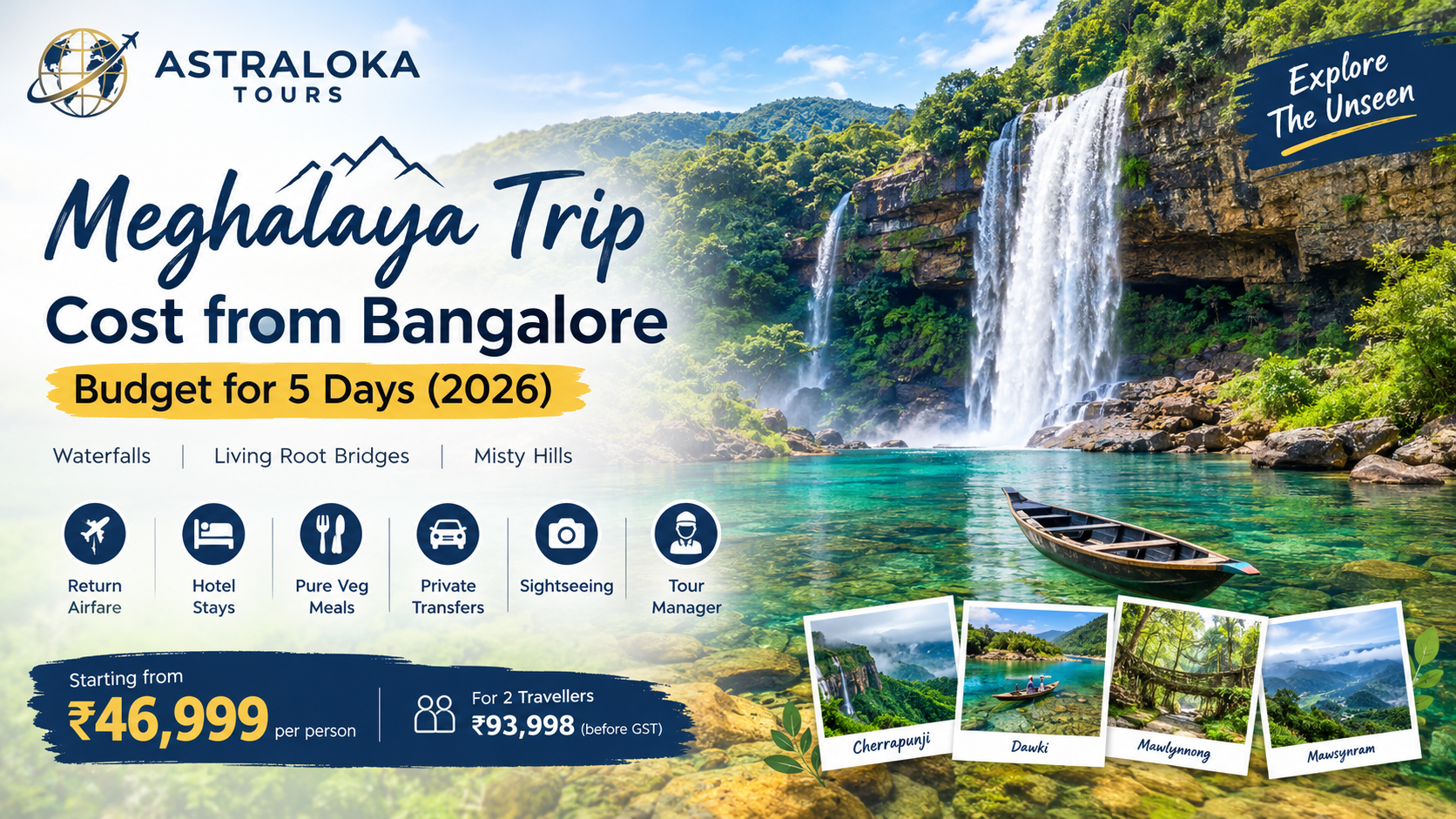 Meghalaya Trip Cost from Bangalore: 5-Day Guide (2026)
